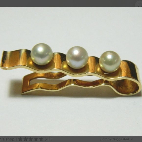 MIKIMOTO Natural Pearl Solid 14K Gold Vintage Clip Pendant Enhancer for Necklace - Picture 4 of 4